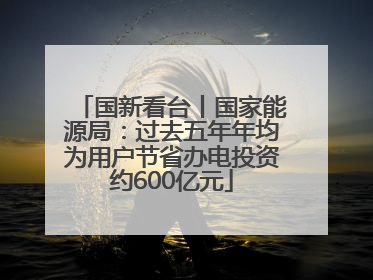 国新看台丨国家能源局：过去五年年均为用户节省办电投资约600亿元
