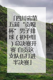 四川省第五届“贡嘎杯”男子排球（初中组）总决赛开赛 自贡这支队伍打进半决赛