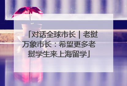 对话全球市长｜老挝万象市长：希望更多老挝学生来上海留学
