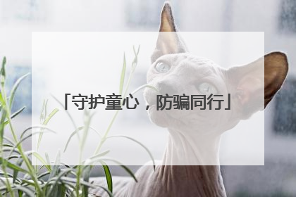 守护童心，防骗同行