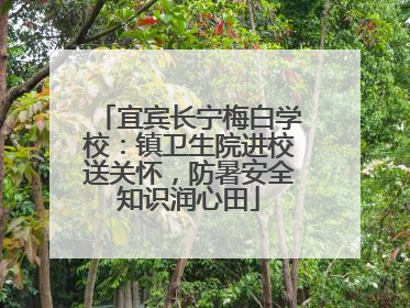 宜宾长宁梅白学校：镇卫生院进校送关怀，防暑安全知识润心田