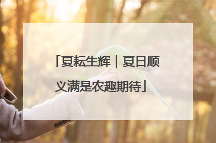 夏耘生辉｜夏日顺义满是农趣期待