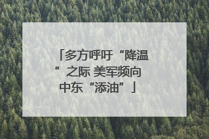 多方呼吁“降温”之际 美军频向中东“添油”
