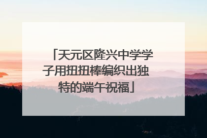 天元区隆兴中学学子用扭扭棒编织出独特的端午祝福