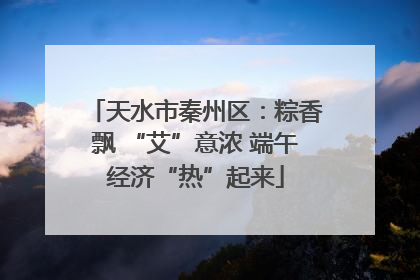 天水市秦州区：粽香飘 “艾”意浓 端午经济“热”起来