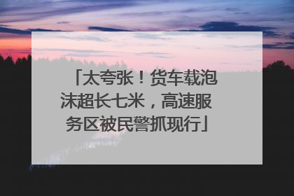 太夸张！货车载泡沫超长七米，高速服务区被民警抓现行
