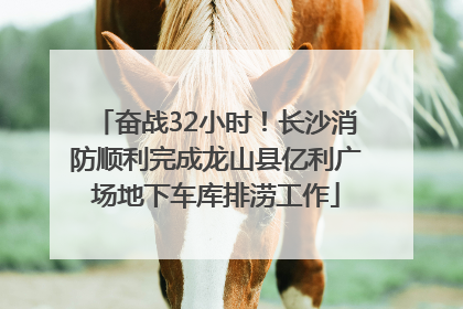 奋战32小时！长沙消防顺利完成龙山县亿利广场地下车库排涝工作