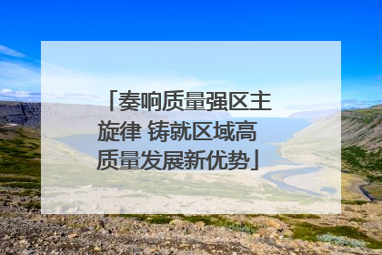 奏响质量强区主旋律 铸就区域高质量发展新优势