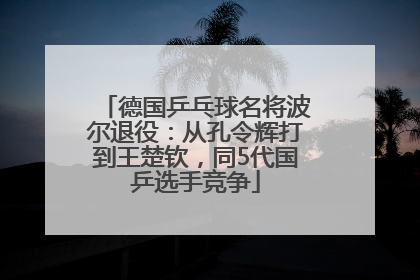 德国乒乓球名将波尔退役：从孔令辉打到王楚钦，同5代国乒选手竞争