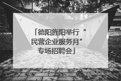 德阳旌阳举行“民营企业服务月”专场招聘会