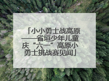 小小勇士战高原——省垣少年儿童庆“六一”高原小勇士挑战赛见闻