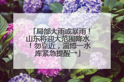 局部大雨或暴雨！山东将迎大范围降水！勿靠近，淄博一水库紧急提醒→