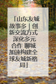 山东友城故事多｜创新交流方式 深化多元合作 聊城加速构建全球友城新格局