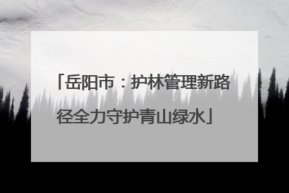 岳阳市：护林管理新路径全力守护青山绿水