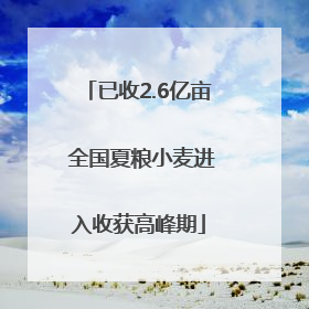 已收2.6亿亩 全国夏粮小麦进入收获高峰期