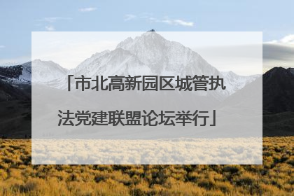 市北高新园区城管执法党建联盟论坛举行