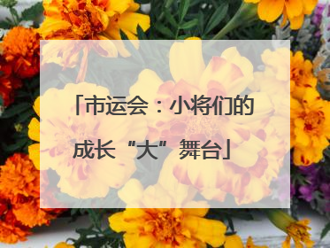 市运会：小将们的成长“大”舞台