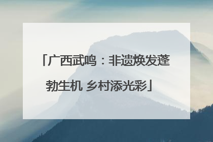 广西武鸣：非遗焕发蓬勃生机 乡村添光彩