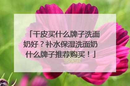 干皮买什么牌子洗面奶好？补水保湿洗面奶什么牌子推荐购买！