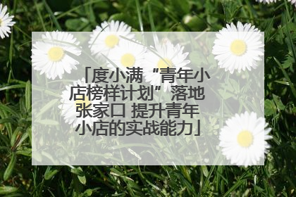 度小满“青年小店榜样计划”落地张家口 提升青年小店的实战能力