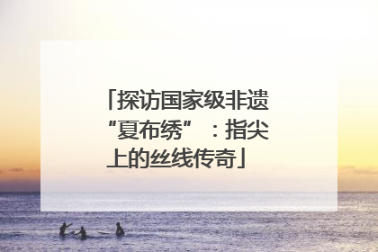 探访国家级非遗“夏布绣”：指尖上的丝线传奇