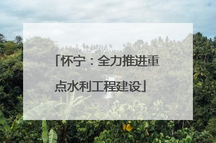 怀宁：全力推进重点水利工程建设