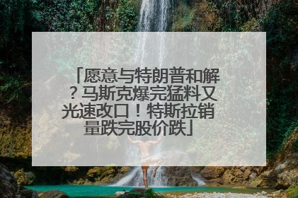 愿意与特朗普和解？马斯克爆完猛料又光速改口！特斯拉销量跌完股价跌