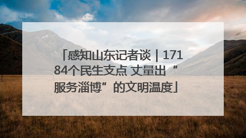 感知山东记者谈｜17184个民生支点 丈量出“服务淄博”的文明温度