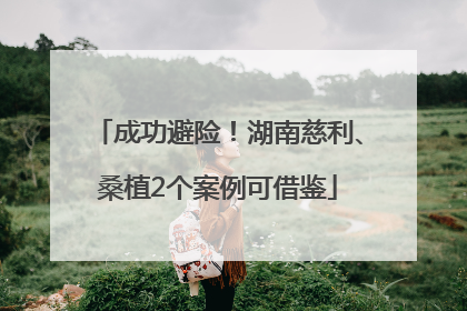 成功避险！湖南慈利、桑植2个案例可借鉴