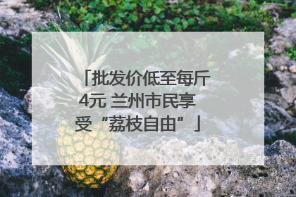 批发价低至每斤4元 兰州市民享受“荔枝自由”