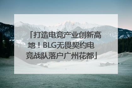 打造电竞产业创新高地！BLG无畏契约电竞战队落户广州花都