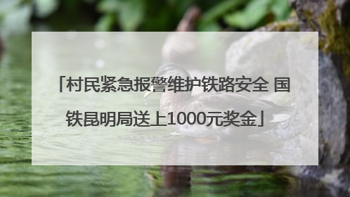 村民紧急报警维护铁路安全 国铁昆明局送上1000元奖金