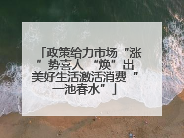 政策给力市场“涨”势喜人 “焕”出美好生活激活消费“一池春水”