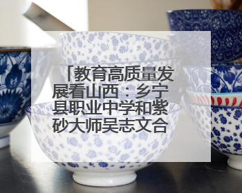 教育高质量发展看山西：乡宁县职业中学和紫砂大师吴志文合作培养高素质技能人才