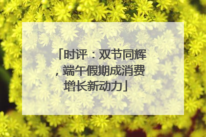 时评：双节同辉，端午假期成消费增长新动力