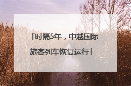 时隔5年，中越国际旅客列车恢复运行