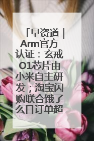 早资道｜Arm官方认证：玄戒O1芯片由小米自主研发；淘宝闪购联合饿了么日订单超4000万