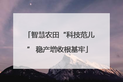 智慧农田“科技范儿” 稳产增收根基牢