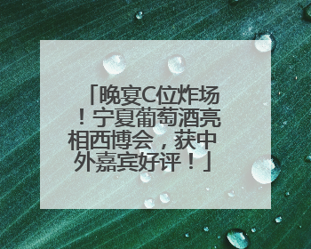 晚宴C位炸场！宁夏葡萄酒亮相西博会，获中外嘉宾好评！