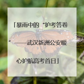 暴雨中的“护考答卷”——武汉新洲公安暖心护航高考首日