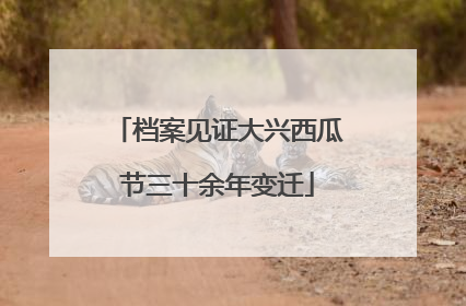 档案见证大兴西瓜节三十余年变迁
