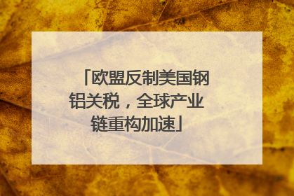 欧盟反制美国钢铝关税，全球产业链重构加速