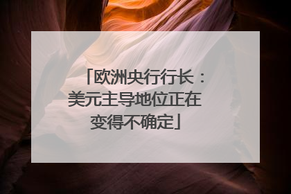 欧洲央行行长：美元主导地位正在变得不确定