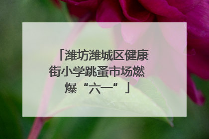潍坊潍城区健康街小学跳蚤市场燃爆“六一”