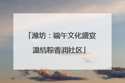 潍坊：端午文化盛宴 温情粽香润社区