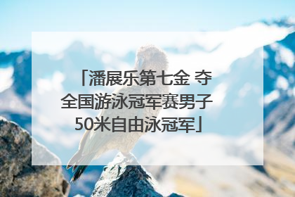 潘展乐第七金 夺全国游泳冠军赛男子50米自由泳冠军