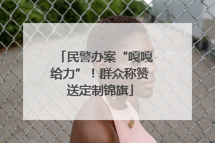 民警办案“嘎嘎给力”！群众称赞送定制锦旗