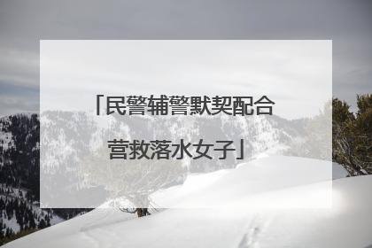 民警辅警默契配合 营救落水女子
