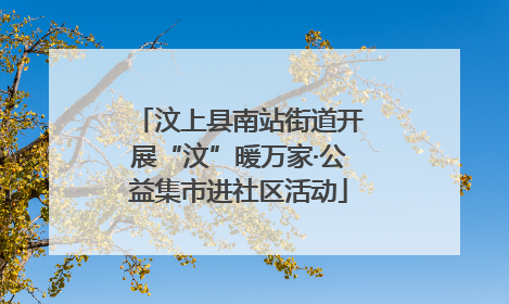 汶上县南站街道开展“汶”暖万家·公益集市进社区活动