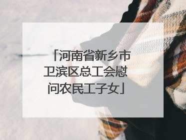 河南省新乡市卫滨区总工会慰问农民工子女